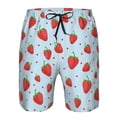 thumbnail image 4 of Kdxio Strawberry Pattern Mens Casual Shorts - Drawstring Summer Beach Sports Shorts for Men, 4 of 9