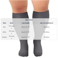 thumbnail image 4 of Wioihee 3 pairs Plus Size Solid Socks for Men Women Wide Calf Knee‑High Support Sports Socks, XXXXL(), 4 of 5