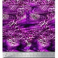 thumbnail image 1 of Soimoi Purple Viscose Chiffon Fabric Leopard & Tiger Animal Skin Fabric Prints By Yard 42 Inch Wide, 1 of 3