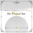 thumbnail image 4 of O'Creme White Wraparound Cake Pastry Round Drum Board 1/4 Inch Thick, 8 Inch Diameter - Pack of 10, 4 of 9