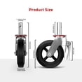 thumbnail image 2 of 8" Scaffolding Caster Wheels Set - 4 Heavy-Duty Casters, 4400 lbs Load, Double Lock System, Perfect for Shelving and Workbenches, 2 of 7