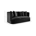 thumbnail image 3 of Meridian Furniture Alder Black Velvet Loveseat, 3 of 16