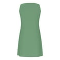 thumbnail image 7 of Nmnitkp Summer Dresses for Women 2025 Sleeveless Tank Dress Crewneck Solid Color Basic A Line Casual Short Mini Dresses with Pockets Green,2XL, 7 of 7