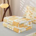 thumbnail image 5 of Erosebridal Kawaii Checker Bow Zipper Queen Comforter Set with Fitted Sheet and 2 Pillowcases for Girls, Yellow Grid Ribbon Zipper Bedding Set, Gray Reversible, 4-Piece, 5 of 7