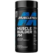 Muscletech Muscle Builder PM, Nighttime Recovery, Boost Free Testosterone, 90 Capsules, Unflavored