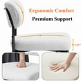 thumbnail image 4 of Hommpa Bar Stools Set of 3 with Back & Footrest 26" Counter Height Barstools Boucle Bar Chairs Modern Pub Chairs White Plush for Kitchen Island Bistro Coffee Shop Mid Back, 4 of 12