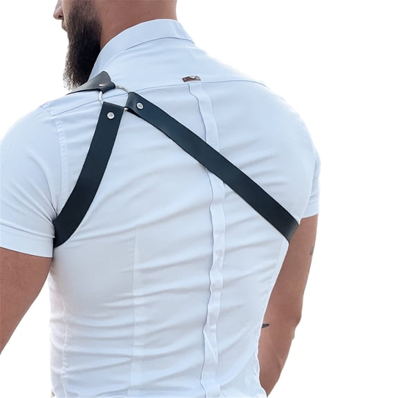 Men's Leather Punk Chest Strap Harness Belt Adjustable Gothic Dance Carnival Party Costume Accessories