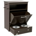 thumbnail image 7 of GVN Pet Feeder Station Storage Cabinet, Dog Food Storage Container with Dog Raised Bowls, Watering Supplies, Gray, 7 of 7