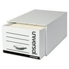 Universal Heavy-Duty Storage Box Drawer, Legal, 17 1/4 x 25 1/2 x 11, White, 6/Carton