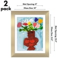thumbnail image 5 of Americanflat 10x12.5 Kids Art Frame 2 Pack Holds 100 Art Pieces 8.5x11 Mat Magnetic Letter Size Display Mini - Gold, 5 of 8