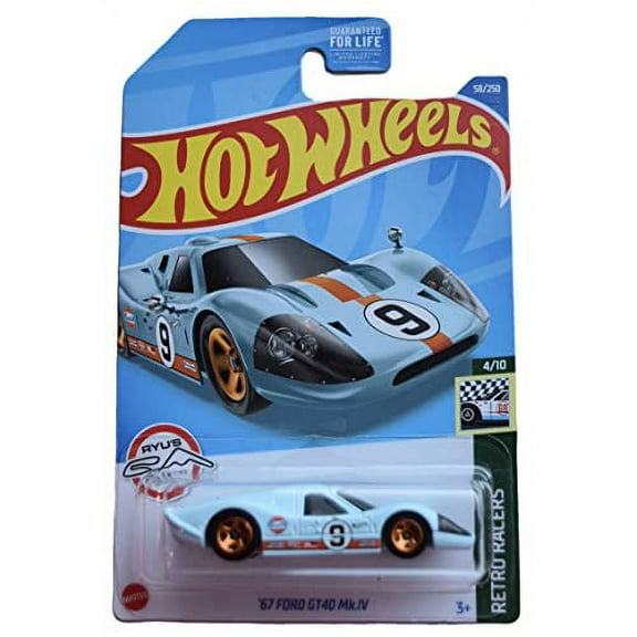 Hot Wheels '67 Ford GT40 Mk.IV (Light Blue) 2022 Retro Racers