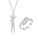 thumbnail image 5 of Collar con colgante de abrazo de Stranger Things para parejas, artículos para amantes, joyas de acero inoxidable, collares, regalo para mujeres, 5 of 5
