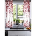 thumbnail image 2 of Red Eucalyptus Leaves Sheer Curtains 54 Inch Length 2 Panels Set for Living Room/Bedroom, Spring Summer Botanical Kitchen Curtains Grommet Semi-Sheer Curtains Drapes Voile Window Treatments 42"x54"x2, 2 of 7