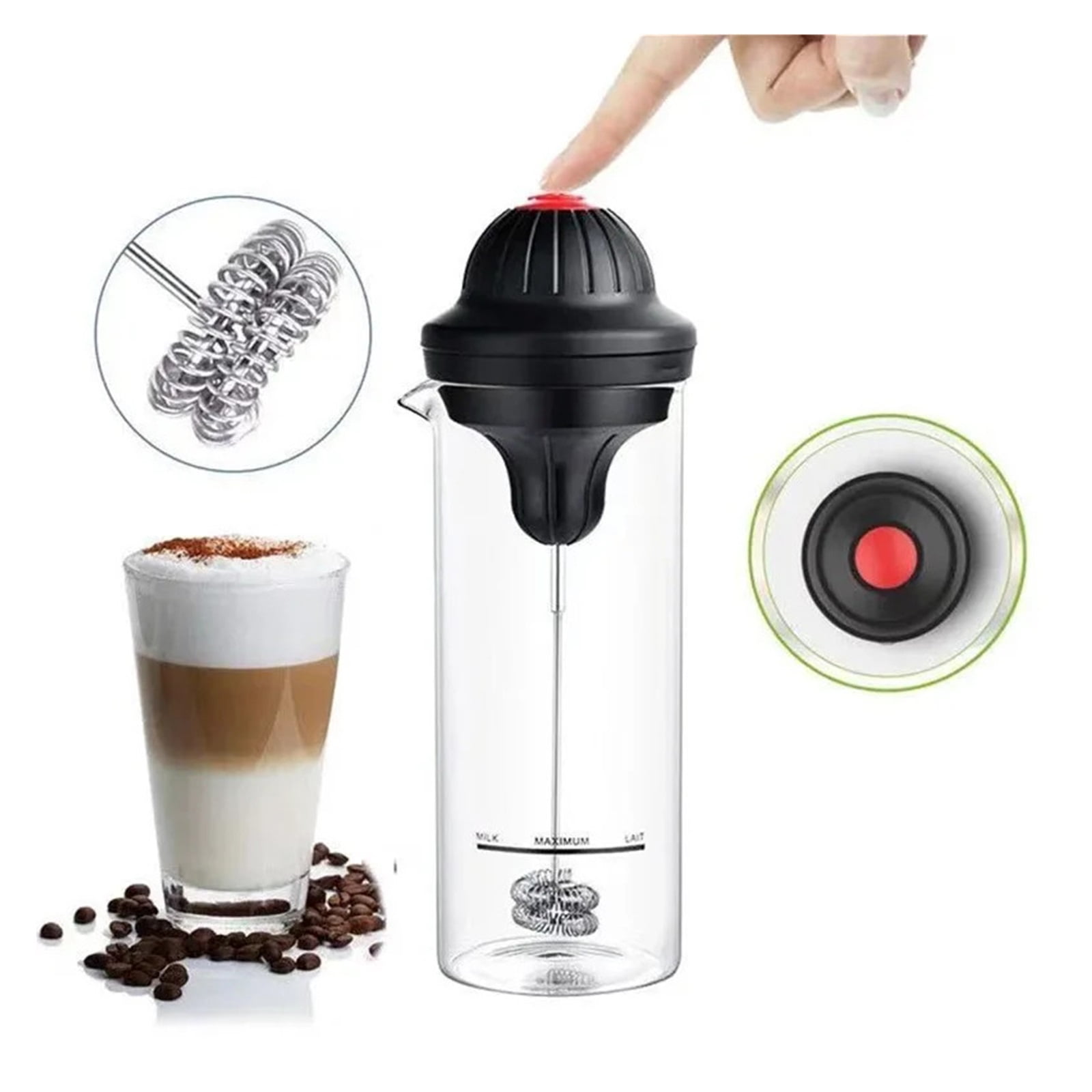 Portable Milk Frother Electric Foamer Coffee Foam Maker Milk Shake Mixer Battery Milk Frother