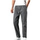 thumbnail image 2 of Pantalones cargo de longitud completa para hombre, deportivos, informales, con bolsillo, cordón y cremallera, color liso, cintura elástica, 2 of 5