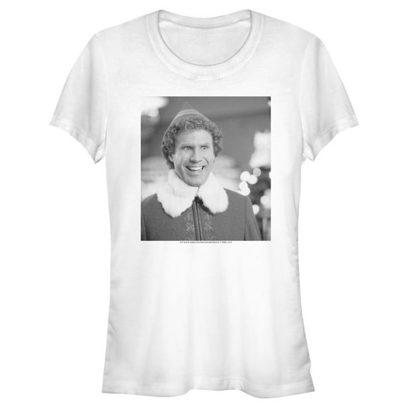 Junior's Elf Buddy Classic Portrait  Graphic Tee White X Large