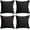 Black, variant on Outdoor Pillows Waterproof Linen Pillow Covers Bohemian Throw Pillow Covers for Patio Living Room Kid, 4 Pieces, 16 x 16 inches(40cm x 40cm), White