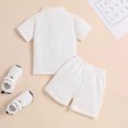 thumbnail image 4 of Toddler Baby Boy Shorts Set Summer Clothes Cotton Linen Short Sleeve Button-up Shirt and Shorts Spring Outfit, 4 of 7