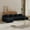Charcoal, variant on 104.3" Modular Sectional Sofa with Movable Ottoman, 3-Seater Boneless Couch with Pillows, L Shaped Cloud Tufted Couch for Living Room, No Assembly, Ivory