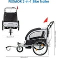 PEXMOR 2in1 Bike Trailer for Kids 2 Seat,Child Bicycle Trailer Bike