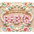 thumbnail image 4 of Rustic Baby Shower Banner Floral Design BaByQ Wooden Background for Gender Reveal Party Outdoor Celebration BBQ, 4 of 5