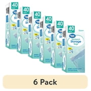 (6 pack) Great Value Snap'n Click 40 Count Sandwich Storage Bags