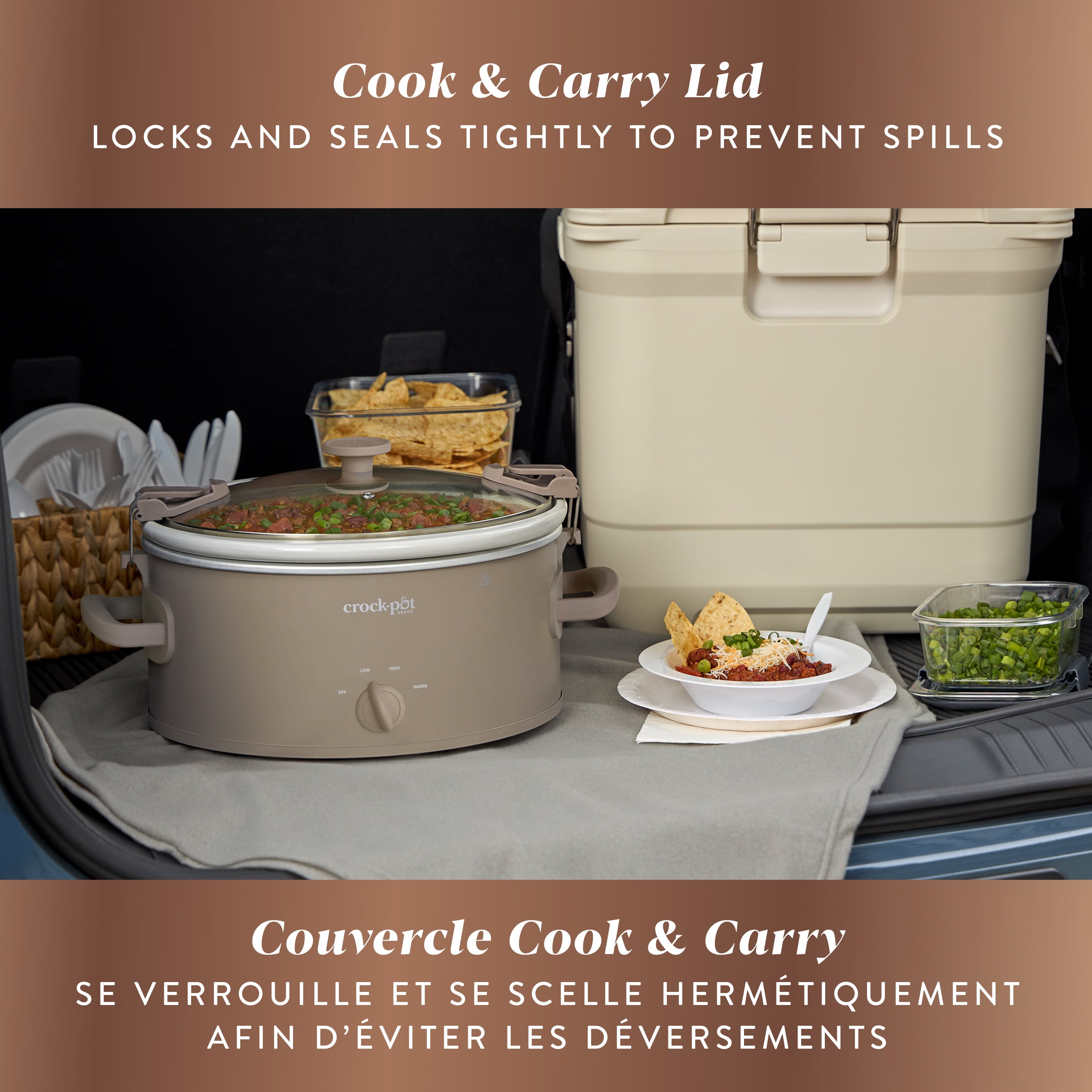 Crock-Pot Design Series 6-Quart Manual Slow Cooker, Alpaca Brown