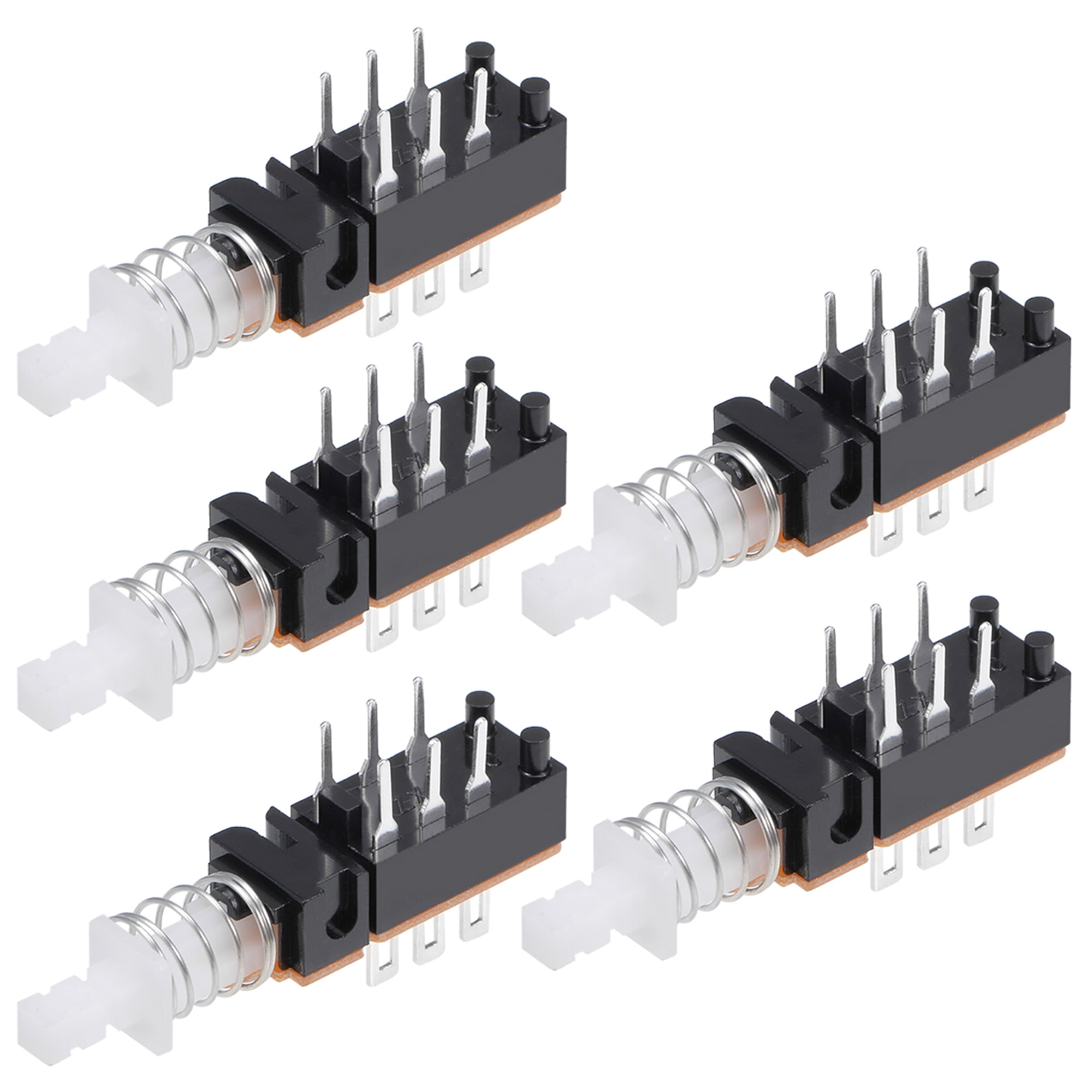 Push Button Switch, DPDT 6 Pin 1 Position SelfLocking 5pcs Walmart