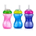 thumbnail image 1 of Nuby Vaso para sorber con pajita suave y fácil de agarrar para niñas, sin derrames, (paquete de 3) 10 oz - 12+ meses, 1 of 5