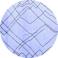 thumbnail image 1 of Ahgly Company Indoor Round Solid Blue Modern Area Rugs, 5' Round, 1 of 4