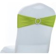 thumbnail image 3 of Chair Sashes for Wedding Stretch Chair Bands with Buckles Universal Elastic Chair Ties Bows for Party Folding Chairs Celebration Ceremony (Asakusa Green), 3 of 5