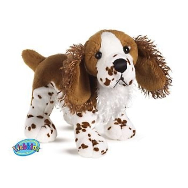 black and white springer spaniel stuffed animal
