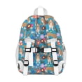 thumbnail image 3 of Basset Hound Dog and Flower Backpack for School,Cute School Bag,Schoolbag with Adjustable Shoulder Straps & Padded Back,15"x11.42"x5.5", 3 of 6