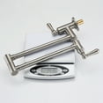 thumbnail image 3 of SUMERAIN Wall Mount Pot Filler Faucet Brushed Nickel Kitchen Sink Pot Filler Faucet Traditional Pot Filler Over Stove with Double Joint Swing Arms, 3 of 12