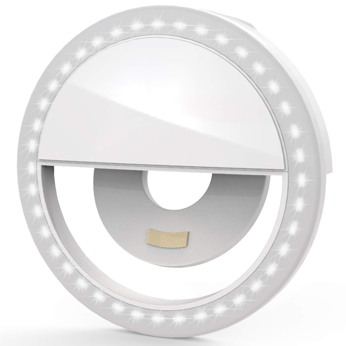 Rechargeable Selfie Ring Light with 3 Brightness Modes, Charging Cable