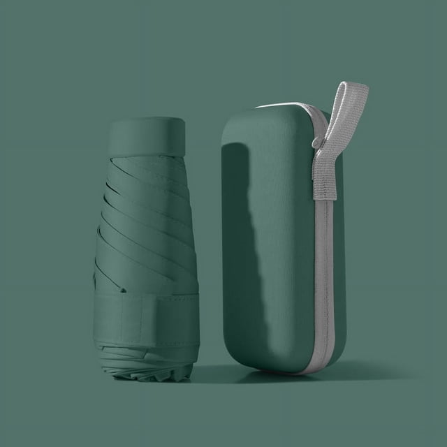 Paraguas plegable, sombrilla pequeña portátil, sombrilla de cápsula, sombrilla de doble uso para mujer, protección UV, sombrilla soleada