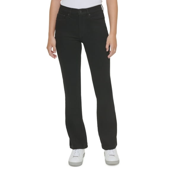 Calvin Klein Jeans Women’s High-Rise Bootcut Jeans, Black, 24