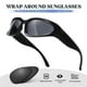 thumbnail image 4 of Gafas de sol JASPIN Y2K Wrap Around Silver Ovaladas UV400 para mujeres y hombres, 4 of 9