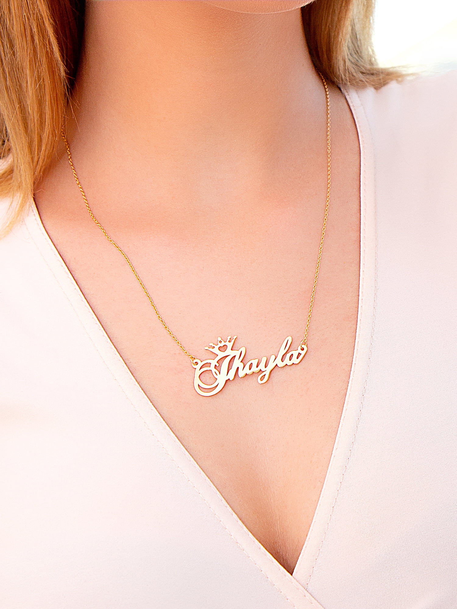 Personalized Crown Name Necklace