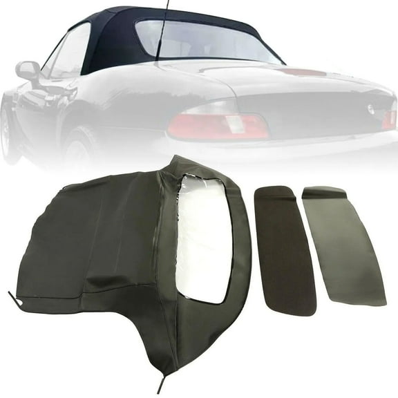 For BMW Z3 1996-2002 Convertible Soft Top w/Plastic Window Black For BM-33902