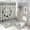 Country Barn Door, variant on Farmhouse Wooden Barn Door Creative Bathroom Shower Curtain Set Rustic Western Wooden Board Wheel Antique Art Non Slip Waterproof Bath Mat Toilet Mat Rugs,72" W x 72" L