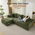 thumbnail image 5 of OUTGOODS 108" Modular Sectional Sofa, L-Shaped Plush Corduroy, Black/Charcoal/Beige/Olive, 5 of 9
