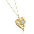 thumbnail image 2 of Pompeii 3/4Ct Diamond Solitaire Heart Necklace in Yellow Gold Pendant (G/H,I2), 2 of 5