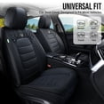 thumbnail image 3 of FLORICH Car Seat Covers Front Pair, Waterproof Faux Leather Seat Protectors, Auto Interior Cushions Fit for Most Cars SUV Trucks, Black, 3 of 7