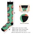 thumbnail image 3 of FORMRS Womens Knee High Socks Casual Long Thick Travel Daily Wear, 2 Pairs, Brown American Footballs, 3 of 6