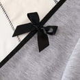 thumbnail image 6 of Hudaneo Tween Girls Bow Applique Sleeve Top and Pleated Wide Leg Pants Matching Set, Gray 10-11 Years, 6 of 8