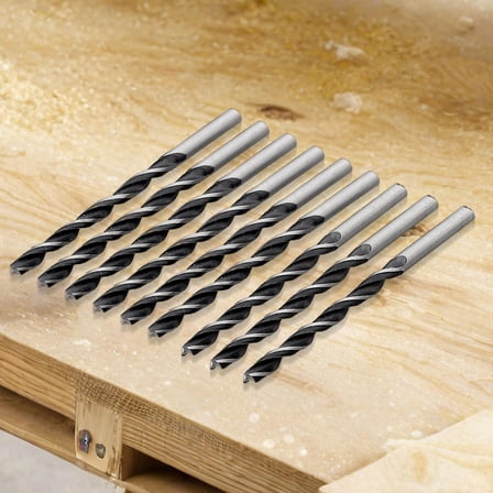 10Pc 75Mm Woodworking Spiral Drill Bit 4Mm Diameter Wood Drills W/ Center Point