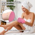 thumbnail image 3 of Exfoliating Gloves, Shower Scrub Gloves, Bath Body Exfoliator Mitt Dead Skin Remover Exfoliation for All Skin Types Improve Blood Circulation, 2 Pack Red, 3 of 7