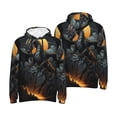 thumbnail image 4 of Zufioo Full Moon Black Dragon Design Fleece Comfortable Hoodie for Mens,Sweatshirt for Men,Pullover Hooded Sweatshirt for Men -Large, 4 of 5