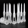 thumbnail image 3 of 100Pcs Double Layer Plastic Ball Tee Soft Low Resistance Golf Golf Training Tool White, 3 of 5